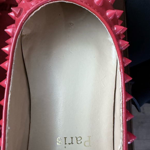 Christian Louboutin Red Studded flats - Picture 10 of 13